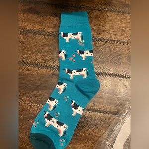 2 pair Socks with Cow Print and Rubber Duck